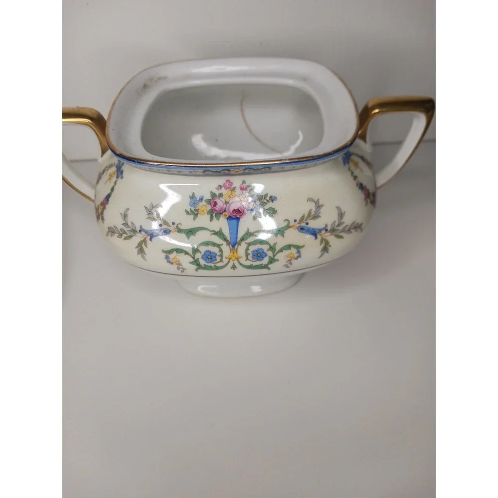 Set of 3 Union K Fine Bone China Floral Tea Cup Saucer & Sugar Bowl‎ Czech Read